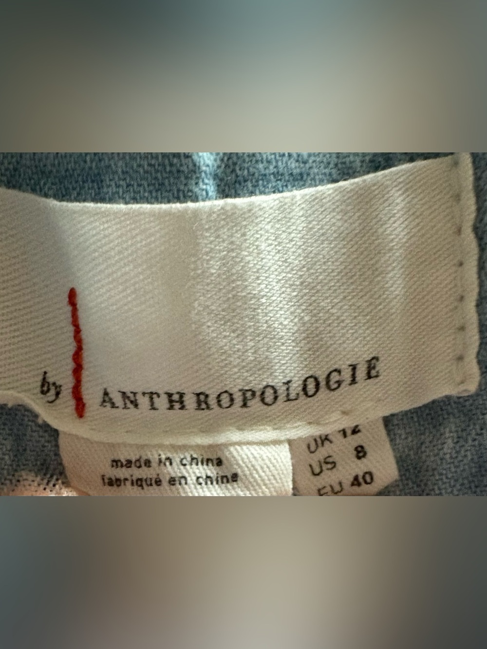Anthropologie Light Blue Smocked Waist Denim Shorts - Size 8 - Picture 2 of 10